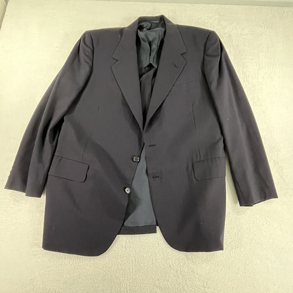 Vintage Oxxford Mac Hugh Ridgewood Navy Blue Pinstripe Men’s Blazer Size 43R